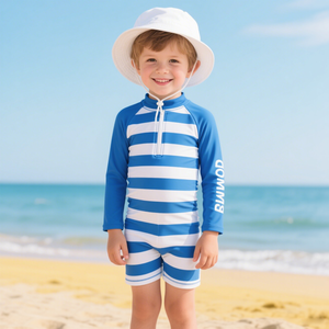 Maillots de <span class=keywords><strong>bain</strong></span> une pièce à manches longues pour tout-petits garçons Maillots de <span class=keywords><strong>bain</strong></span> imprimés amusants pour bébés et adolescents - Product Image 2