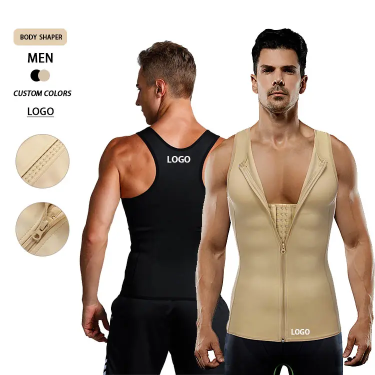 New Double Adjustable 3 Hooks Waist Trainer Body Shaper Mens Waist Trainer Vest