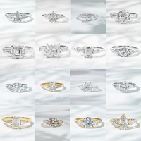 Starsgem accepte la personnalisation de bijoux, bague en diamant de laboratoire HPHT CVD de forme ronde