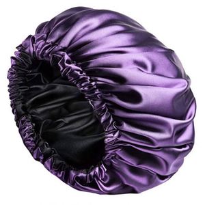 Bonnets en soie réglables à double couche et bandeaux pour cheveux, bonnets de nuit en satin pour femmes - Product Image 5