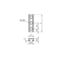 YANYUE Profilé en acier inoxydable SS304 41*21mm pour support de chemin de câbles de centre de données