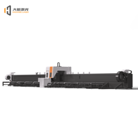 Máquina de corte láser de fibra CNC de tres mandriles con control Cypcut, riel guía HIWIN, refrigeración por agua, programable, compatible con DXF/PLT/AI para metal