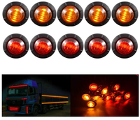 3/4 pouces rond LED avant arrière côté marqueur indicateurs lumière étanche lumière 12 V pour remorque Van caravane camion voiture Bus bateau