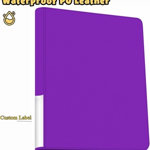 Large Capacity 9-Pocket 9" Trading <b>Card</b> <b>Binder</b> PP Inner Pages Customized Black PU Leather Zipper Case Acrylics Just Case - Product Image 4