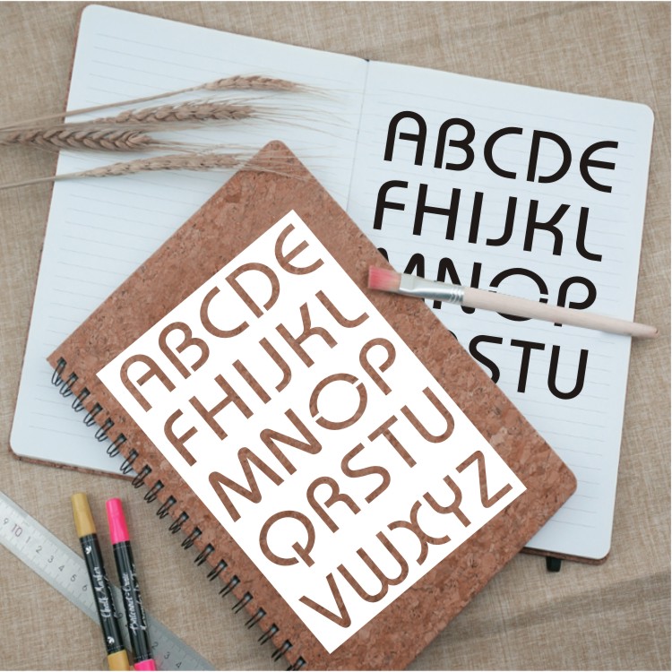 OEM пластиковый шаблон с буквами матовый белый трафарет для планировщика рисования