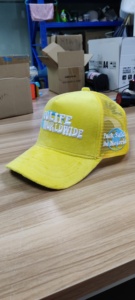 หมวกตาข่ายผ้ากำมะหยี่ปักลาย3D บ้าๆออกแบบได้ตามต้องการ - Product Image 4