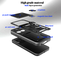 Étui de téléphone antichoc en TPU adapté aux modèles Xiaomi 17/15/14Pro Max ULTRA 5G, avec protection d'appareil photo et support anneau, coque arrière Fundas