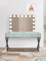 Luxe Métal Art Designer Hôtel Hall En Acier Inoxydable jambe Salon Coin Entrée Bois Marbre Top Console Table Avec Miroir
