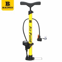 Pompe à pied haute pression BAIMEI 160 psi avec manomètre, gonfleur multifonction étanche pour vélos de montagne et de route