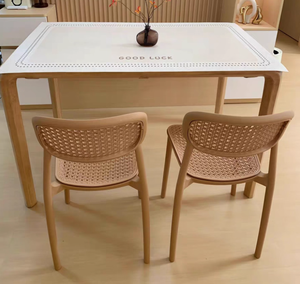 Silla Moderna de Mimbre y Madera <span class=keywords><strong>para</strong></span> Exteriores, Ideal <span class=keywords><strong>para</strong></span> Comedor, Hotel, Villa, Eventos Escolares, <span class=keywords><strong>Fiestas</strong></span>, Restaurante y Banquetes, Suave, Duradera y Ecológica - Product Image 1