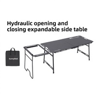 Table pliante rectangulaire tactique SunnyFeel Mountain Gate Lingying IGT pour le camping, les pique-niques et les activités de plein air, mobilier multifonctionnel