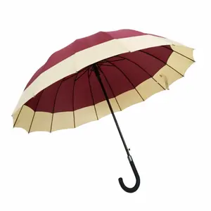 양질 방풍 큰 사이즈 우산 컬러풀한 골프 생우산 고무 소프트 굽힘 손잡이 우산의 좋은 가격