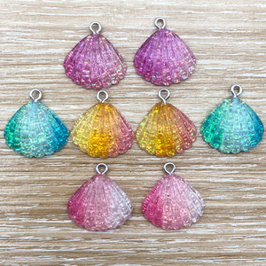 Pendentif en résine colorée à paillettes, forme irrégulière, pour accessoires de bijoux à faire soi-même, pièces artisanales faites à la main SN504 - Product Image 1