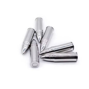 Juego de piedras de whisky de pistola y <span class=keywords><strong>Granada</strong></span>, cubos de hielo de bala escalofriantes en caja de madera de lujo, rocas de hielo de Metal reutilizables de acero inoxidable 304 - Product Image 2