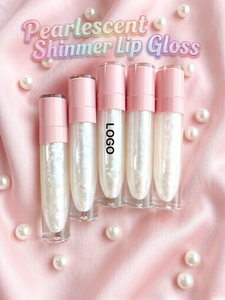 Brillo Labial Transparente con Perlas, Vegano, Resistente al Agua, con Ácido Hialurónico, Textura Espesa, Maquillaje Labial Brillante, Etiqueta con Logotipo Personalizado - Product Image 1