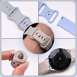 カスタムカラー凹型ヒョウ柄時計バンド20mm時計ストラップ交換用スポーツシリコンゴム手首時計バンド - Product Image 3