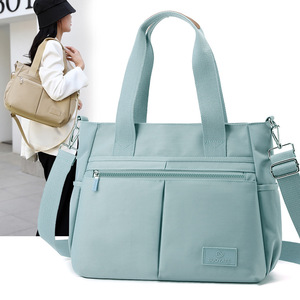 Túi đeo vai đơn giản cho nữ mùa hè 2024, đeo chéo vải nylon mới, xu hướng xuyên biên giới, tay mẹ công suất lớn - Product Image 1