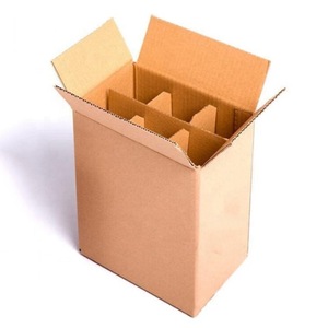 Boîte d'emballage pour <span class=keywords><strong>bouteilles</strong></span> de vin en carton ondulé brun, robuste, pour <span class=keywords><strong>déménagement</strong></span> et expédition, avec séparateur intérieur en papier - Product Image 4