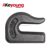 Gancho de Cadena de Acero Aleado G70 de 5/16'' para Cucharón de Tractor, Ganchos Soldados de Acero Forjado