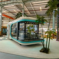 Maison Capsule 1 Chambre en Conteneur Acier E5 Apple Cabin 20 pieds Importée Préfabriquée pour Hôtels de Chine
