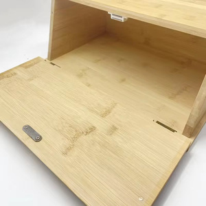 Boîte à pain en bambou grande capacité pour le rangement sur le comptoir de cuisine, design moderne et simple - Product Image 4