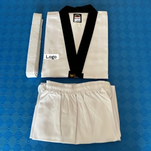 Uniforme <span class=keywords><strong>de</strong></span> Taekwondo <span class=keywords><strong>de</strong></span> Grado Competitivo, Tela Acanalada, Dobok, Bordado Personalizado con Marca, Servicio OEM para Clubes <span class=keywords><strong>de</strong></span> <span class=keywords><strong>Artes</strong></span> <span class=keywords><strong>Marciales</strong></span> - Product Image 2