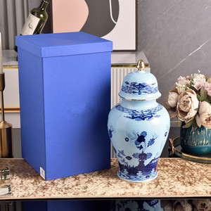 Pot à gingembre en céramique vintage verni brillant, fabriqué en Chine, couleur unique - Product Image 1