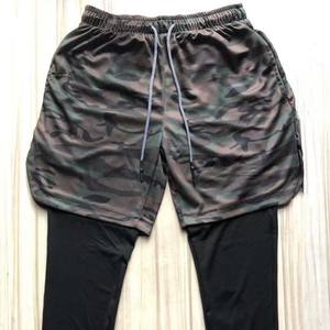 Atmungsaktive 2-in-1-Strumpfhose für Herren, schnell trocknende sportliche Trainings hose - Product Image 4