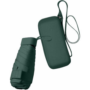 6 Fold <span class=keywords><strong>Mini</strong></span> <span class=keywords><strong>Umbrella</strong></span> Proteção UV Windproof Travel Purse Lady Lightweight Portátil Com Caso EVA Logotipo Personalizado Sun Rain Dual Use - Product Image 2