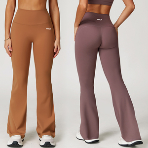 OEM Poliéster Spandex Tallas grandes Buttery Soft Scrunch Butt Cintura alta Gimnasio Fitness Workout Flare Yoga <span class=keywords><strong>Leggings</strong></span> para mujeres - Product Image 2