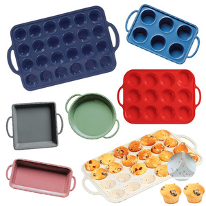 Stampo in Silicone <span class=keywords><strong>per</strong></span> Muffin <span class=keywords><strong>da</strong></span> 12 o 24 Tazze, Teglia Antiaderente <span class=keywords><strong>per</strong></span> Cupcake, Stampo <span class=keywords><strong>per</strong></span> Torte di Grado Alimentare <span class=keywords><strong>per</strong></span> <span class=keywords><strong>Forno</strong></span> - Product Image 5
