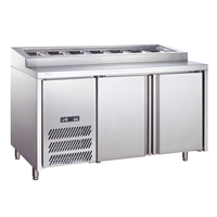 Table de préparation pour pizza et sandwich, vente d'usine d'origine, réfrigérée, intégrée, en acier inoxydable, équipement de réfrigération à commande numérique
