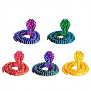 Figurines de serpents imprimées en 3D, accessoires de bureau pour garçon, figurine de dragon imprimée en 3D, ornement de bureau, accessoires de bureau - Product Image 2