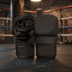 Guantes de Boxeo BST con Correa Larga para la Muñeca, Cierre de Velcro, Interior de Algodón y Gel, Medios Dedos Descubiertos, para Hombres y Mujeres - Equipo de Protección para Artes Marciales - Product Image 3