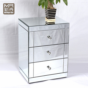 Bedroom Group <span class=keywords><strong>Mirrored</strong></span> Furniture <span class=keywords><strong>Dresser</strong></span> Tall Boy 7 Drawers Chest Night StandためHomeまたはHotel - Product Image 4