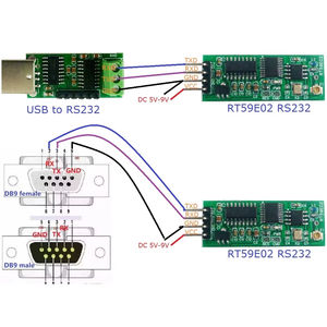 Module émetteur-récepteur sans fil Eletechsup RT59E02 2400-2525MHz <span class=keywords><strong>RS232</strong></span> pour imprimantes COM <span class=keywords><strong>ESP8266</strong></span> NodeMCU PC Port - Product Image 2