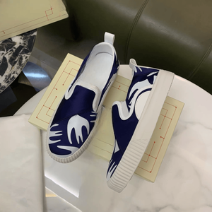 Scarpe Casual Alexander <span class=keywords><strong>McQueen</strong></span> con Suola Spessa Leggera, Motivo Fiamma Blu e Bianco, Oversize, Tendenza Moda Primavera - Product Image 4