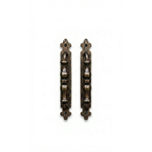 Ensemble de poignées de portail en fer forgé à la main avec finition peinte ; facile à assembler, adapté aux accessoires de portail. - Product Image 1