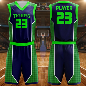 Ensemble de maillots de basket-ball respirants sublimés personnalisés pour uniforme en maille sans manches à col en V noir unisexe adulte Nom de l'équipe Numéro 00 - Product Image 2