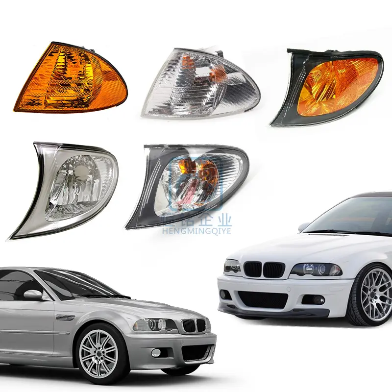 สีเหลืองสีขาวคนขับข้างผู้โดยสาร 3 Series E46 ไฟแสดงสถานะ E46 ไฟเลี้ยวไฟมุม E46