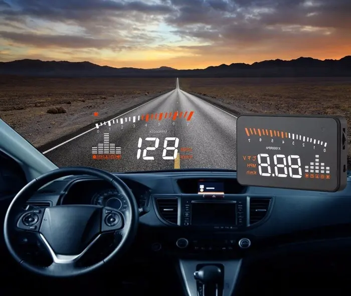X5 3 Inch Car HUD OBD2 II Head Up Display Overspeed Warning System Projector Windshield Auto Electronic Alarm Voltage