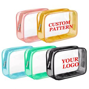 Custom Size Logo Waterproof Travel Organizer Pvc Zipper <b>Toiletry</b> Cosmetic <b>Clear</b> Makeup <b>Bag</b> Wholesale for Women - Product Image 1