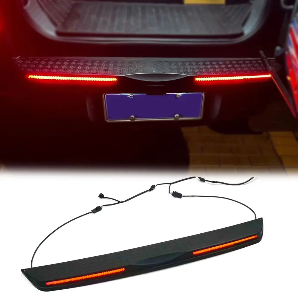 Car Trunk Sill Guards with led brake turning light For Land Rover Defender 90 110 2020 Rear Bumper Guards Protector Anti-scratc
