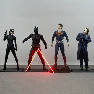 Batman Levensgrote Standbeeld Glasvezel Dc Filmpersonages Superheld Sculptuur Joker Hars Superman Ambachten Catwoman Decoratie