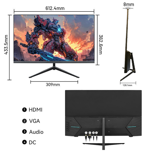 Factory Wholesale 27 Inch Gaming Monitor 2K 4K PC Monitor IPS VA Display Screen OEM ODM Computer Monitor