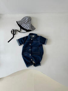 Ins Jungen und Mädchen Mode Denim Overall Baby Herbst Outwear lässig Langarm Stram pler - Product Image 2