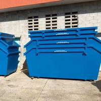 Conteneur à déchets en acier industriel Q235 à prix avantageux, capacité de 3000-5000 kg, pour la gestion des déchets de construction et des ferrailles