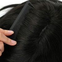 Prothèse capillaire complète en dentelle pour hommes, base en soie, système de remplacement capillaire en cheveux indiens Remy, perruques de haute qualité, couleur et longueur personnalisables, résistantes à l'eau