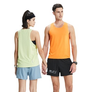 Camiseta sin mangas para maratón de hombre, de Spandex/Poliéster, tejida, con estampado personalizado por sublimación, transpirable y antipilling. - Product Image 2