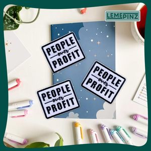 ป้ายปักลาย People Over Profit ขนาด 3 นิ้ว สำหรับรีดติดบนหมวก เสื้อผ้า กระเป๋าเป้ กางเกงยีนส์ - Product Image 2